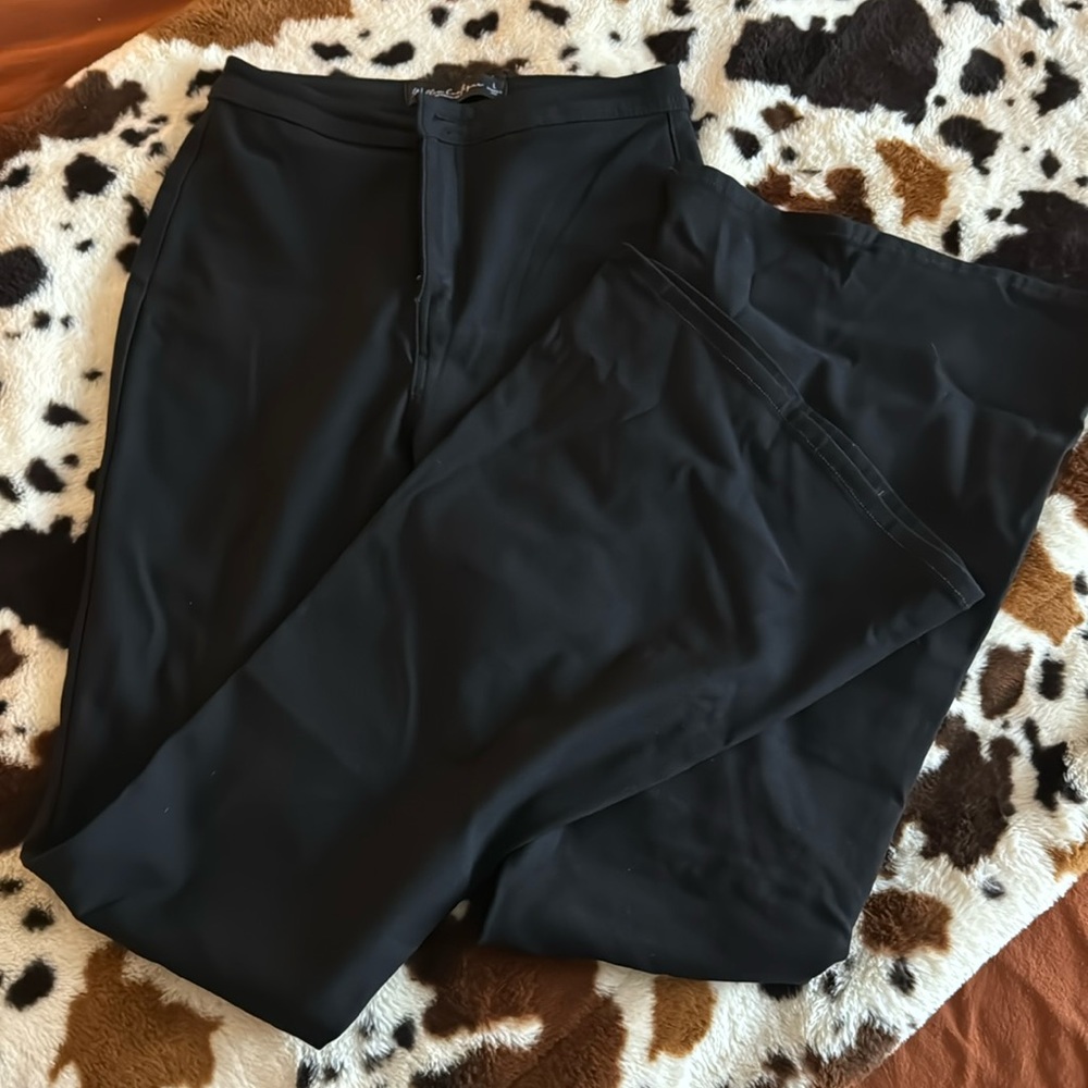 High rise black bell bottoms